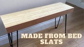 DIY Bed Slat Bench You Didnt Know You Needed [upl. by Neumark]