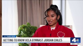 Olympic gold medalist Jordan Chiles represents UCLA Los Angeles [upl. by Adham]