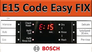 Dishwasher E 15 code Bosch Neff Siemens  EASY Fix [upl. by Earal1]