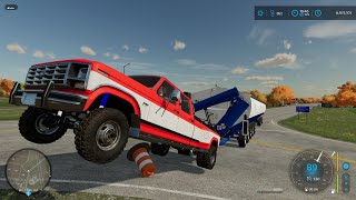 1986 Ford F350 Cold Start Edited v10 FS22 CAR TRUCK MOD REVIEW PC 2023 [upl. by Ahsemed]