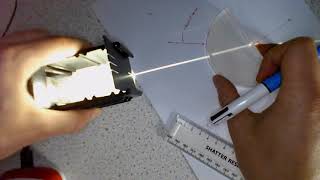 GCSE Physics Refraction through a semicircular block practical [upl. by Soisanahta]