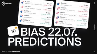 Daily Bias Predictions Forex  22072024 by Dova Lazarus [upl. by Atirac706]