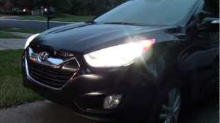 Modded Hyundai Tucson IX35 HID Xenon Headlamps [upl. by Mohn]