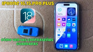 Cómo ver las contraseñas guardadas en iPhone 1615proplus ios 18 [upl. by Nertie]