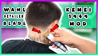 🧰 Kemei 1949 Trimmer Mod  WAHL Detailer Blade Mod ✅ [upl. by Melita]