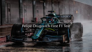 Felipe Drugovichs first F1 test in the Aston Martin AMR21 [upl. by Rustin]