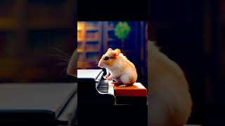 Hamster playing a piano 😍 shortsfeed animalshorts [upl. by Marven]