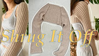 How To Knit A Shrug Step by Step Tutorial Arm Warmer  Knitted Shrug Cardigan Shrug It Off [upl. by Mathur]