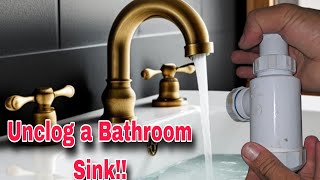 How To Unblock A Sink Like a Pro How To unclog a sink kitchen bathroom plumbing diy asmr [upl. by Veronike]