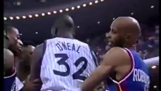 Shaq smacks Alvin Robertson Charles Barkley reacts  199293 [upl. by Subak101]