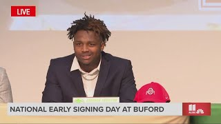 Buford High School player Eddrick Houston commitment announcement [upl. by Vtarj585]