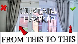 CURTAIN HACK  HOW TO GET THE PERFECT PLEATS IN YOUR EYELET CURTAINS [upl. by Bish]