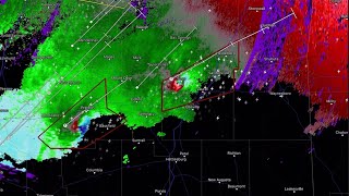 Velocity Radar Loop of Bassfield MS Back to Back EF4 Tornadoes April 12 2020 [upl. by Atnahsa]