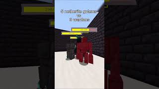 CAN 3 WARDENS DEFEAT NETHERITE GOLEMS minecraft minecraftmods [upl. by Elyse144]