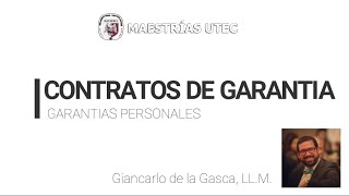 Contratos de Garantía  Garantías Personales [upl. by Anived]