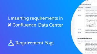 How to write software specifications documents in Confluence Data Center with Requirement Yogi [upl. by Alaekim]