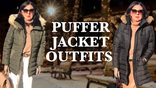 Puffer Jacket Outfits  Casual but Classy  Fashion over 50 [upl. by Gower370]