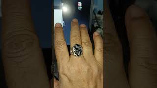 Men S Ring Zulfiqar Ali Written Hz Sword of Ali Motif Silver Finger Rings [upl. by Htiekel]