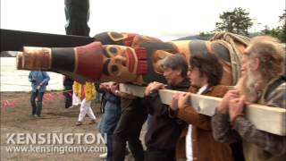 David Suzuki participates in Totem Pole Raising Ceremony in Haida Gwaii The Sacred Balance excerpt [upl. by Ecurb15]