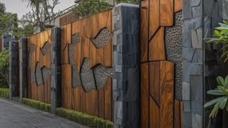 BACKYARD FENCE DESIGN IDEAS 2024  NEW COMPOUND DESIGN  GARDEN BOUNDARY WALL DESIGN [upl. by Krueger917]