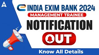 Exim Bank Recruitment 2024  Exim Bank Management Trainees Notification Out  Exim Bank Notification [upl. by Llenol888]