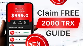 How to claim FREE 2000 TRX Guide for Beginners [upl. by Delcina]