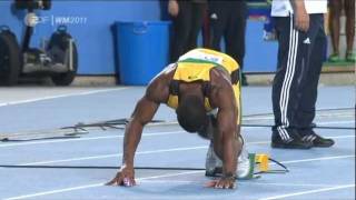 World Record 4x100 metres relay Jamaica 3704 sec Daegu IAAF WC 2011 final round [upl. by Assirehs627]