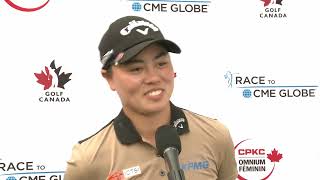 Yuka Saso · Round 3 · Interview · 2023 CPKC Womens Open · LPGA [upl. by Kirstyn]