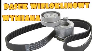 Wymiana pasek wieloklinowy pasek klinowy pasek alternatora [upl. by Suoivatra712]