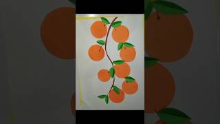 Orange tree Crafting tutorial for kids learning shorts shortsfeed craft diy [upl. by Mulac]