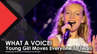 WHAT A VOICE This Young Girl Moves Everyone To Tears  The Maestro amp The European Pop Orchestra [upl. by Gad]