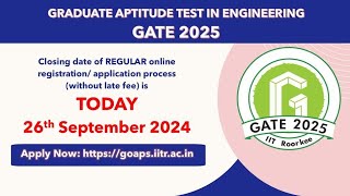 GATE registration date are available in 6th October till without late fees RoyalDiary [upl. by Colis]