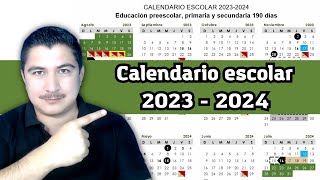 Calendario escolar 2023  2024  Anteproyecto [upl. by Bonnell]