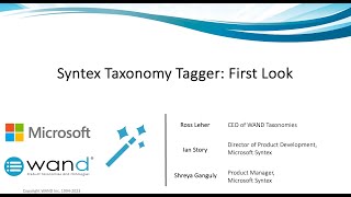 Syntex Taxonomy Tagger First Look [upl. by Wettam622]