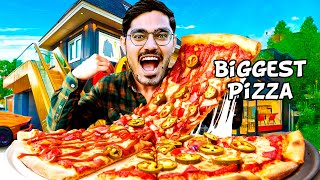 I Ate Biggest Pizza Slice In The World Pizza Eating Challenge [upl. by Fenton351]