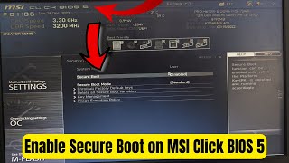 how to enable secure boot on MSI Click BIOS 5  How to Turn On Secure Boot in MSI Motherboards BIOS [upl. by Aihsyla]