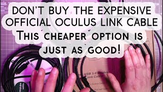 Oculus Link Cable testing Official EXPENSIVE vs 3rd party CHEAP showdown [upl. by Atnas]