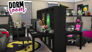 GAMER DORM ROOM  The Sims 4 University Speed Build [upl. by Pressman]