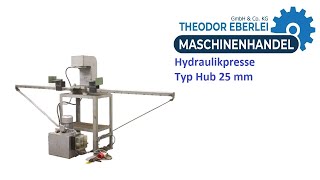 ID 34281 Hydraulikpresse Typ Hub 25 mm [upl. by Anauq914]