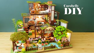 Bamboo Spring Courtyard  DIY Miniature Dollhouse Crafts  Relaxing Satisfying Video [upl. by Kcirddet]