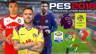 INCREÍBLE NUEVO PES 2018 CON LA LIGA MX V1 ANDROI OFFLINE  KITS Y MINI KITS ACTUALIZADOS 2018 [upl. by Meuse984]