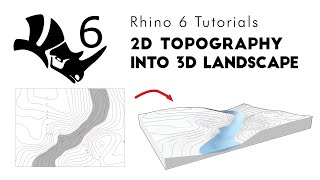 Rhino 6 3D Turning 2D Topography into 3D Landscape [upl. by Irpak]