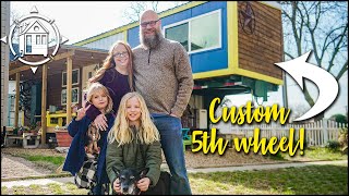 Family living in diy fifth wheel in a Tiny Home Village [upl. by Yecnahc]