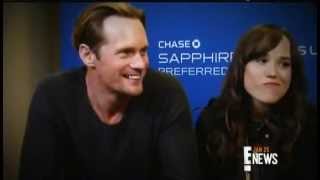 Alexander Skarsgard and Ellen Page Hes A Handsome Guy [upl. by Natsirk]