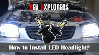 DIY  How to install LED Headlight Hindi  Car [upl. by Ykcaj]