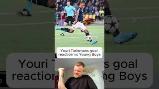 Youri Tielemans goal reaction vs Young Boys avfc championsleague youngboys tielemans reaction [upl. by Eldnek]