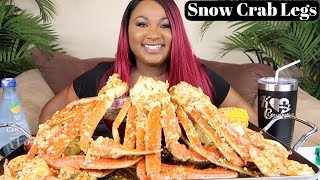 SEAFOOD BOIL MUKBANG  SNOW CRAB LEGS  Bloveslife Seafood Sauce [upl. by Basilius659]