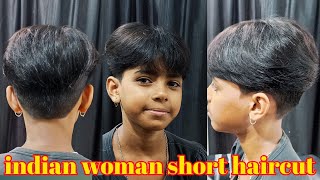 indian woman short haircut girls haircut india latest girls hair cutting shhaircut [upl. by Thorstein]