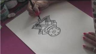 How to Draw Cars  How to Draw a Car Engine [upl. by Gnilsia]