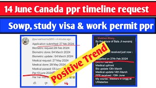 14 June Canada ppr timeline  Todays ppr request timeline canada  Latest Canada PPR part 1 [upl. by Ravo733]